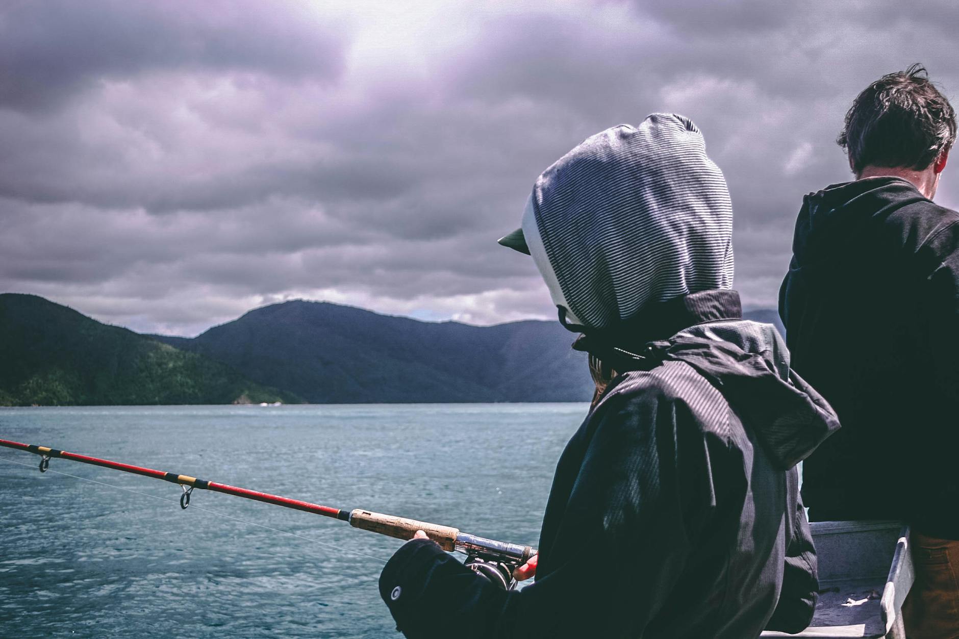 man fishing